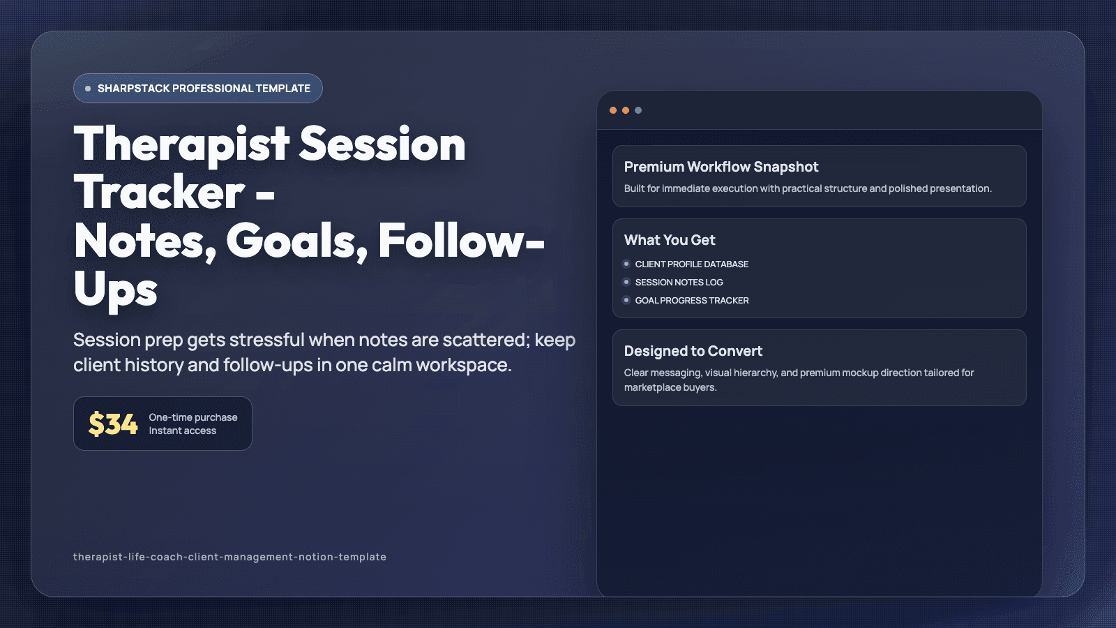 Therapist Session Tracker - Notes, Goals, Follow-Ups